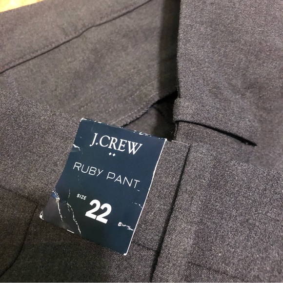 NWT J Crew Ruby Pants Grey 46x29.5 Women's Plus Size 22 Style AC038 - Picture 7 of 14